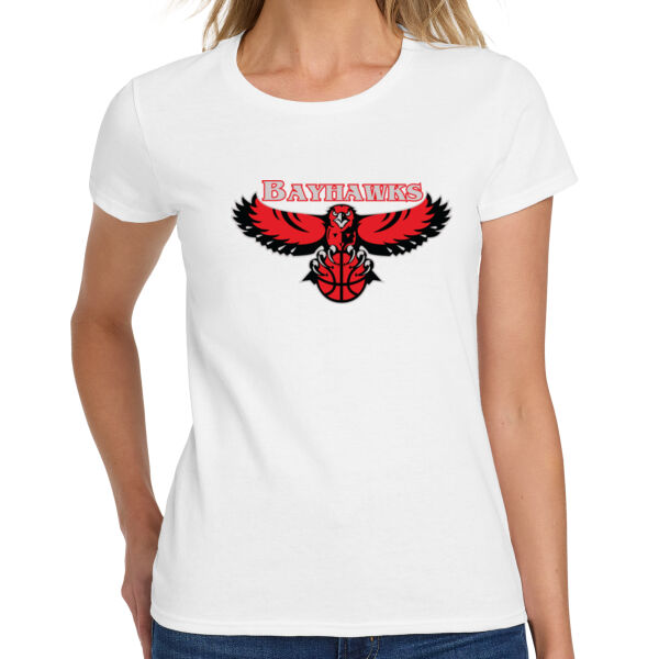Bayhawk Basketball Ladies Heavy Cotton 100% Cotton T Shirt Thumbnail